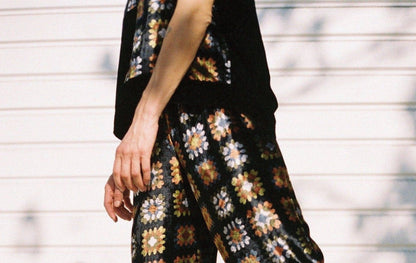 Pantalon en velours imprimé - The Woods-Medium-The Woods Gallery
