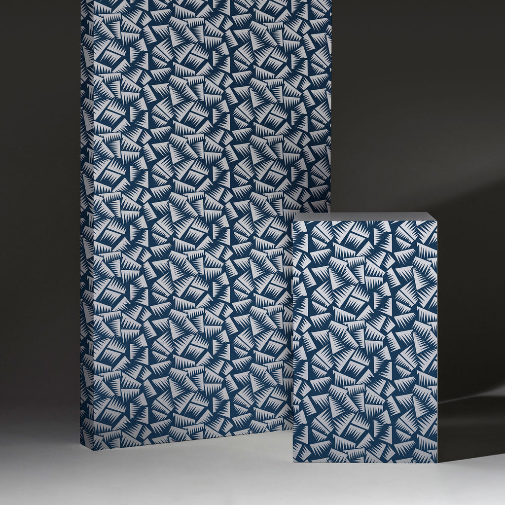 Papier Peint "JER" de Jacques-Emile Uhlmann - La Chance-Noir & Blanc-The Woods Gallery