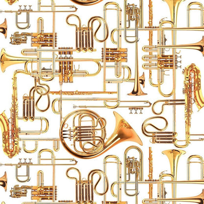 Papier peint "Donald Trumpet" Blanc de ToiletPaper-Support vinyle – surface gaufrée et irrégulière - simule la toile d’un tableau-The Woods Gallery