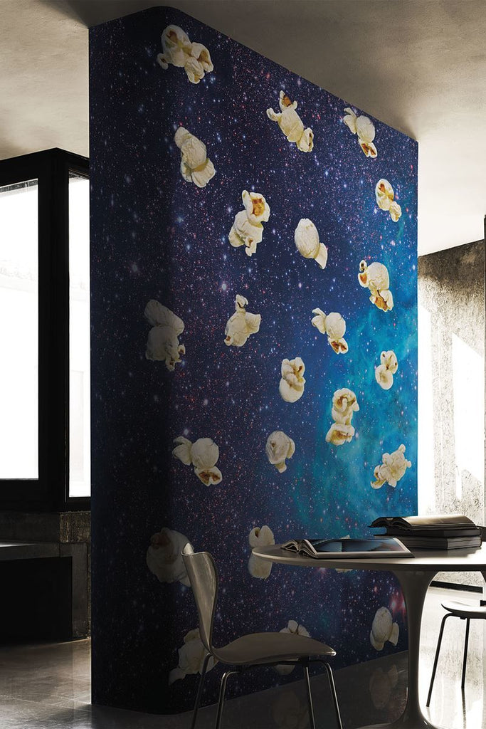 Papier peint "Kitchen confidential" Popcorn de ToiletPaper-Support vinyle – surface gaufrée et irrégulière - simule la toile d’un tableau-The Woods Gallery