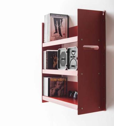 Petite bibliothèque Livorno 60 par Marco Ferreri - Danese Milano-Rouge-The Woods Gallery