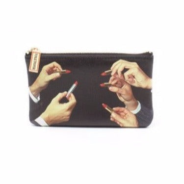 Petite pochette zippée Black Lipsticks de ToiletPaper - Seletti-The Woods Gallery