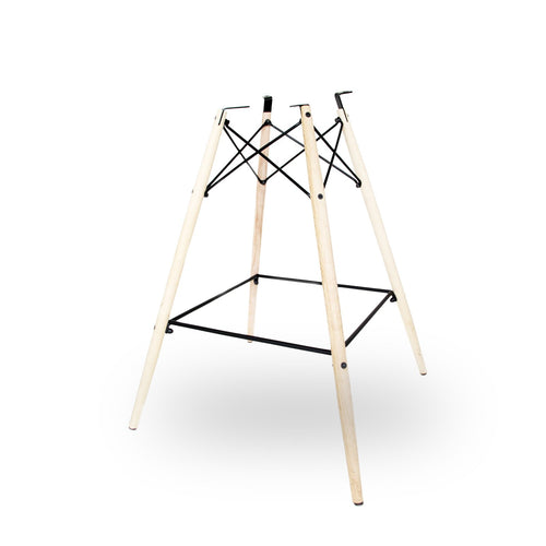 Piètement base Tabouret Chêne pour chaises en fibre de verre Eames