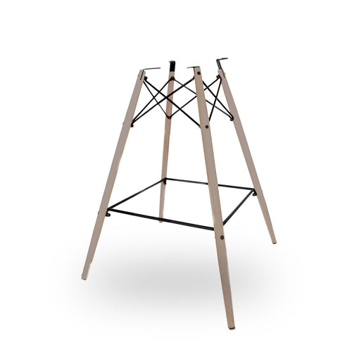 Piètement base Tabouret Hêtre pour chaises en fibre de verre Eames