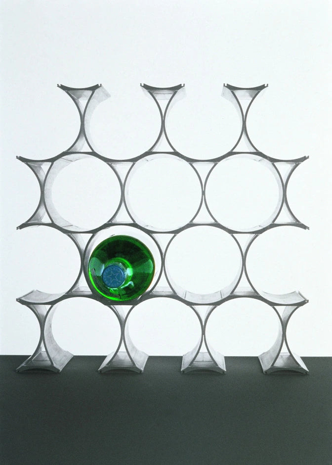Porte bouteille Infinity de Ron Arad Kartell Orange blanc Bleu