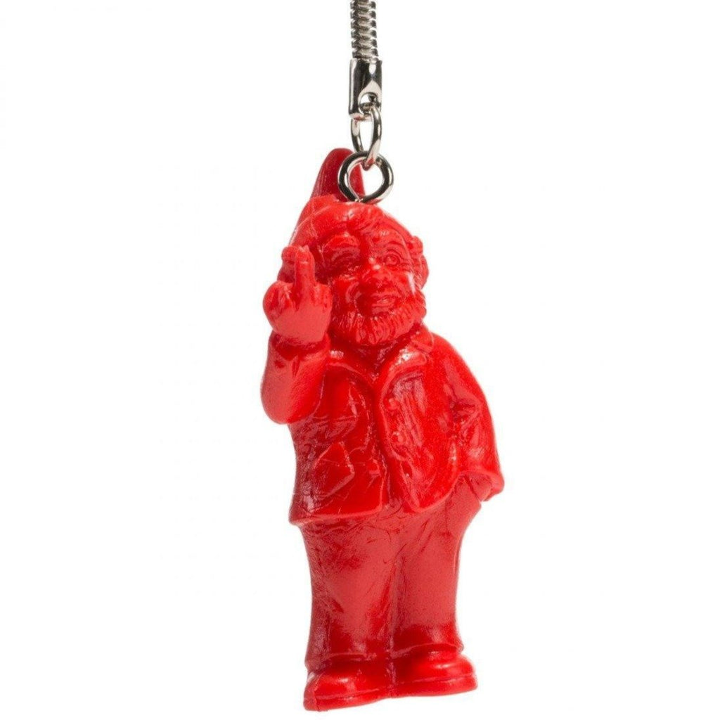 Porte clé Sponti to go de Ottmar Hörl - Nain de jardin doigt d'honneur-vert-The Woods Gallery