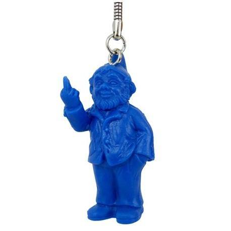 Porte clé Sponti to go de Ottmar Hörl - Nain de jardin doigt d'honneur-vert-The Woods Gallery