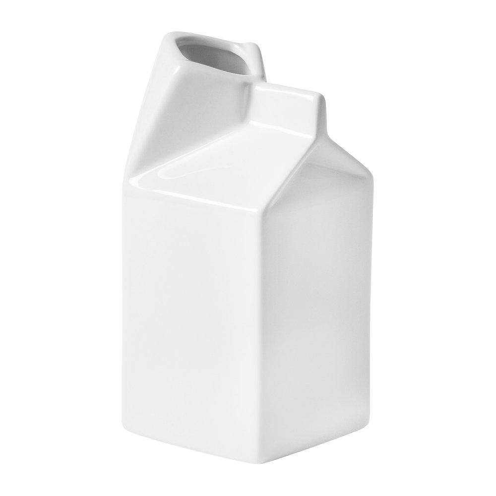 Pot à lait The Milk Jug de Selab + Alessandro Zambelli - Seletti-brique de porcelaine de face, bec pince-Seletti
