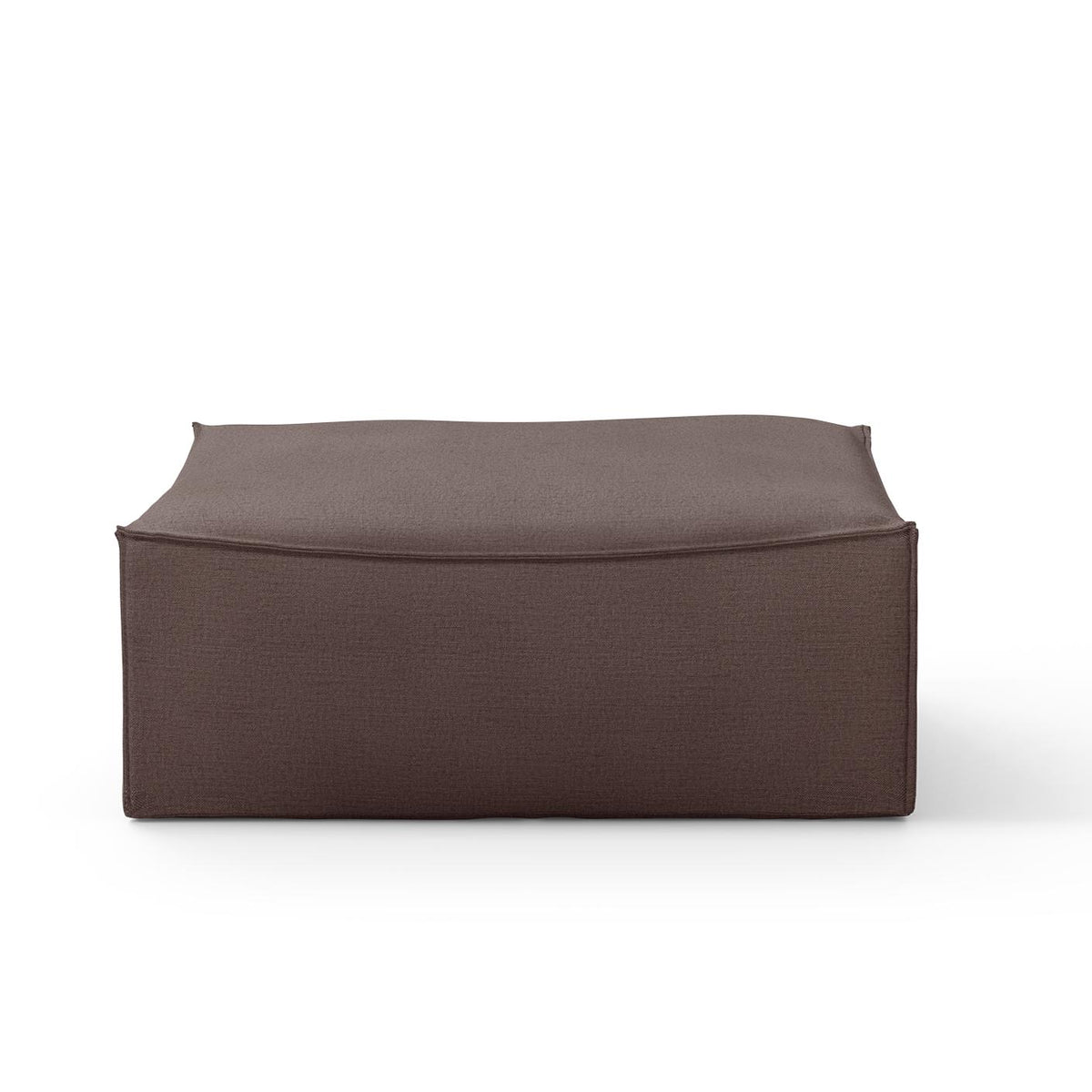 Pouf carré Catena / Large - Ferm Living-Marron foncé-Coton-The Woods Gallery