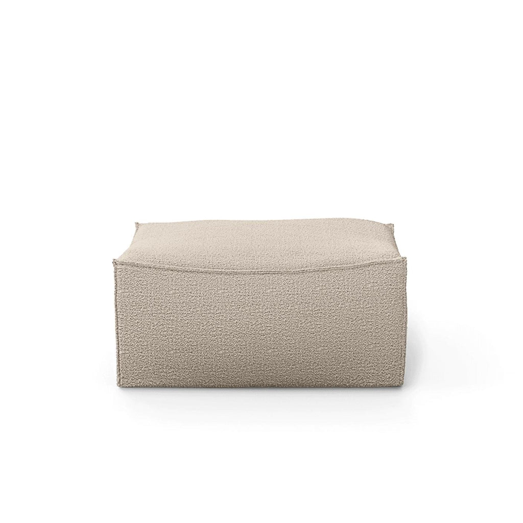 Pouf carré Catena / Small - Ferm Living-Beige-Rich linen-The Woods Gallery