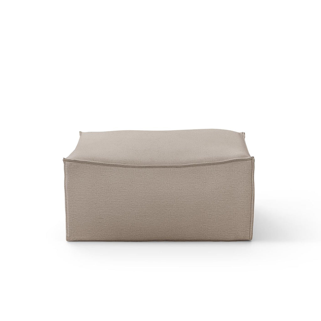 Pouf carré Catena / Small - Ferm Living-Beige-Rich linen-The Woods Gallery