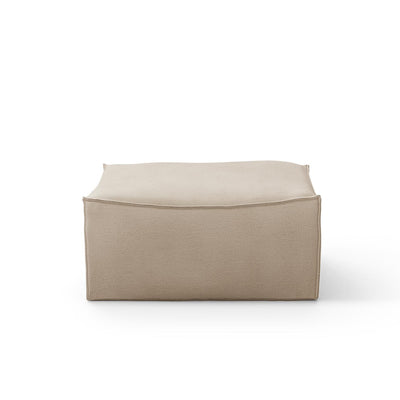 Pouf carré Catena / Small - Ferm Living-Beige-Rich linen-The Woods Gallery