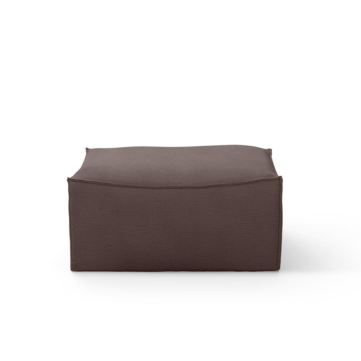 Pouf carré Catena / Small - Ferm Living-Marron foncé-Coton-The Woods Gallery