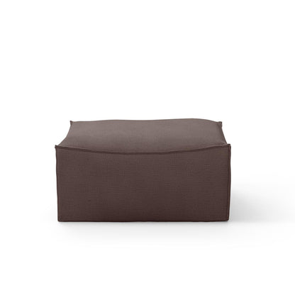 Pouf carré Catena / Small - Ferm Living-Marron foncé-Coton-The Woods Gallery