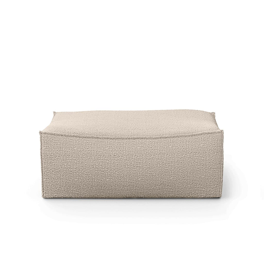 Pouf rectangulaire Catena / Large - Ferm Living-Beige-Wool Boucle-The Woods Gallery
