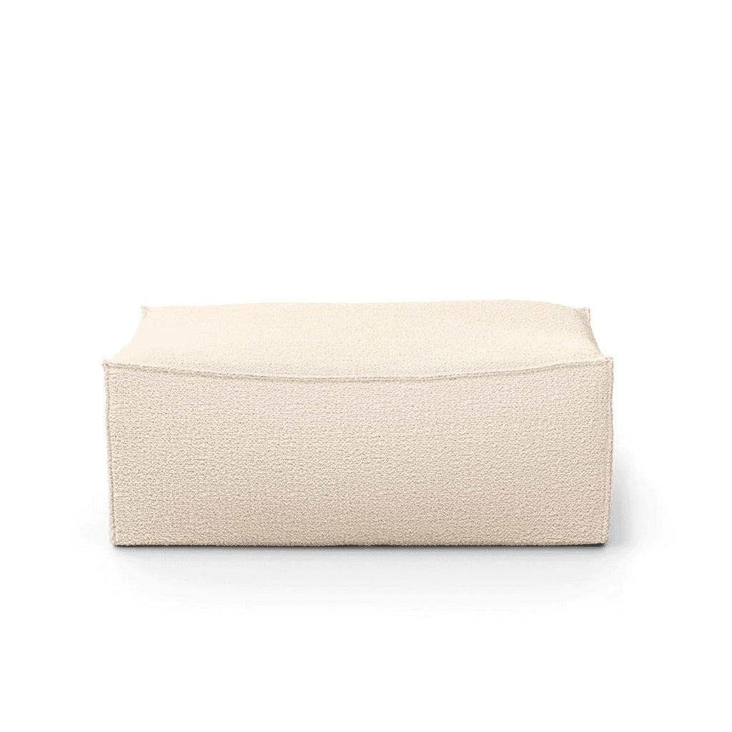 Pouf rectangulaire Catena / Large - Ferm Living-Blanc-Wool Boucle-The Woods Gallery