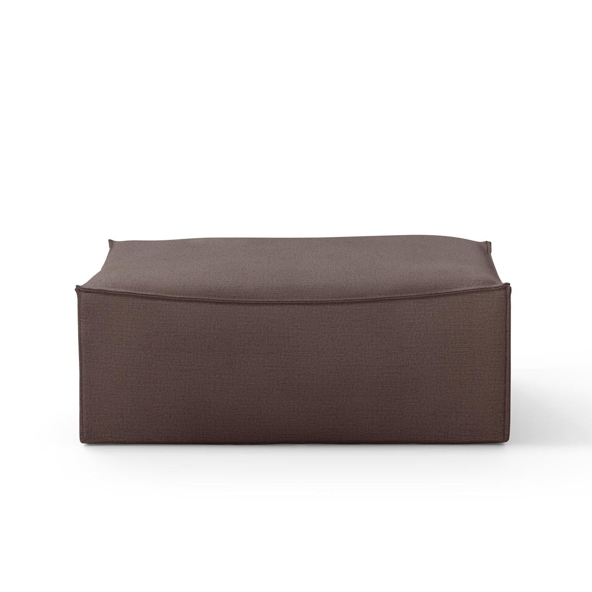 Pouf rectangulaire Catena / Large - Ferm Living-Marron foncé-Coton-The Woods Gallery
