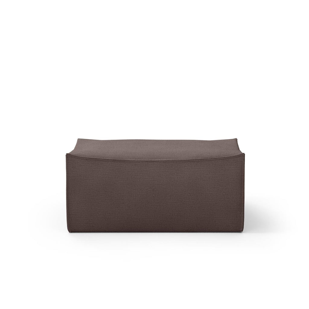 Pouf rectangulaire Catena / Small - Ferm Living-Beige-Wool Boucle-The Woods Gallery