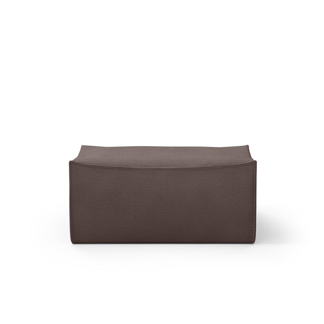 Pouf rectangulaire Catena / Small - Ferm Living-Marron foncé-Coton-The Woods Gallery