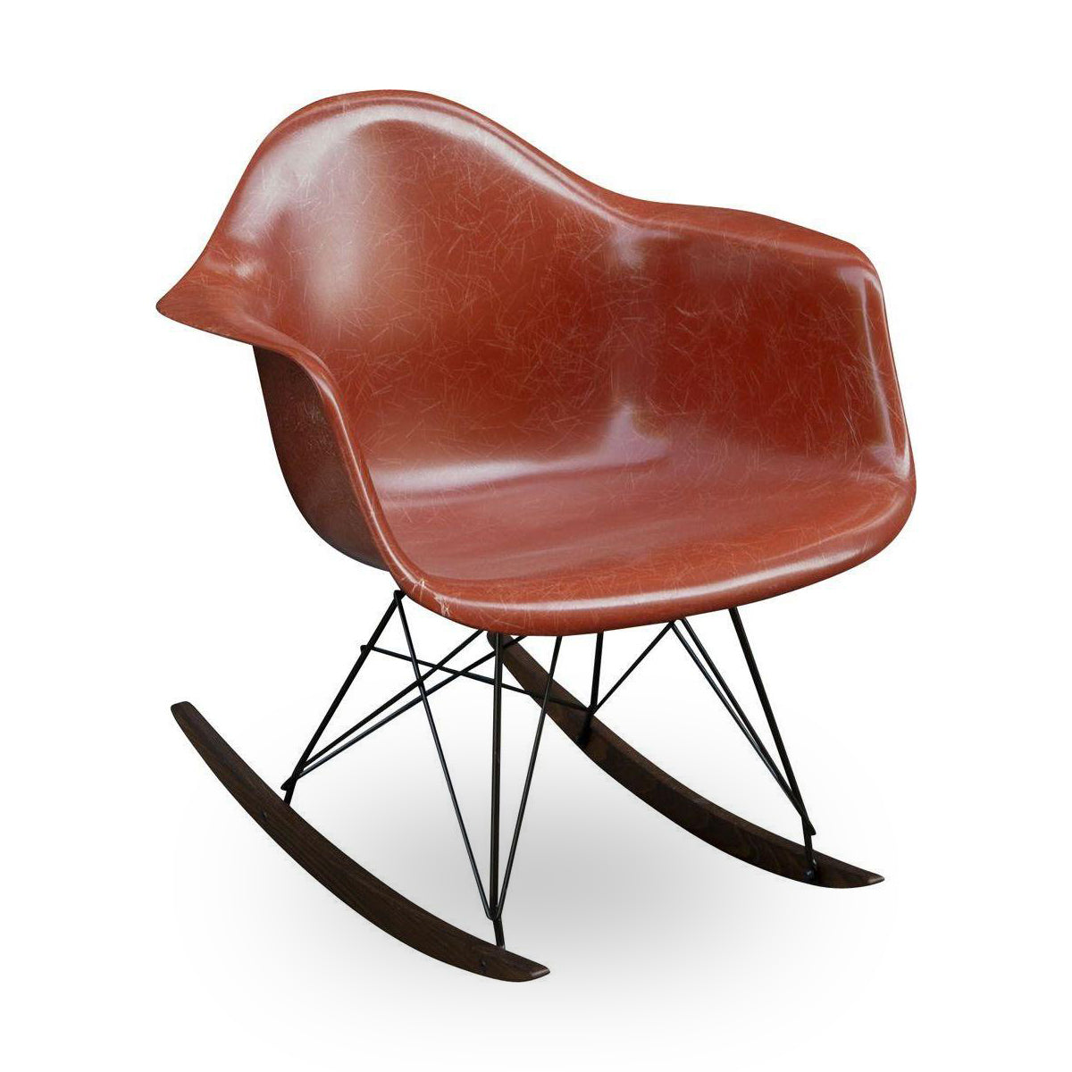 Rocking chair Terracotta de Charles &amp; Ray Eames - Herman Miller-The Woods Gallery
