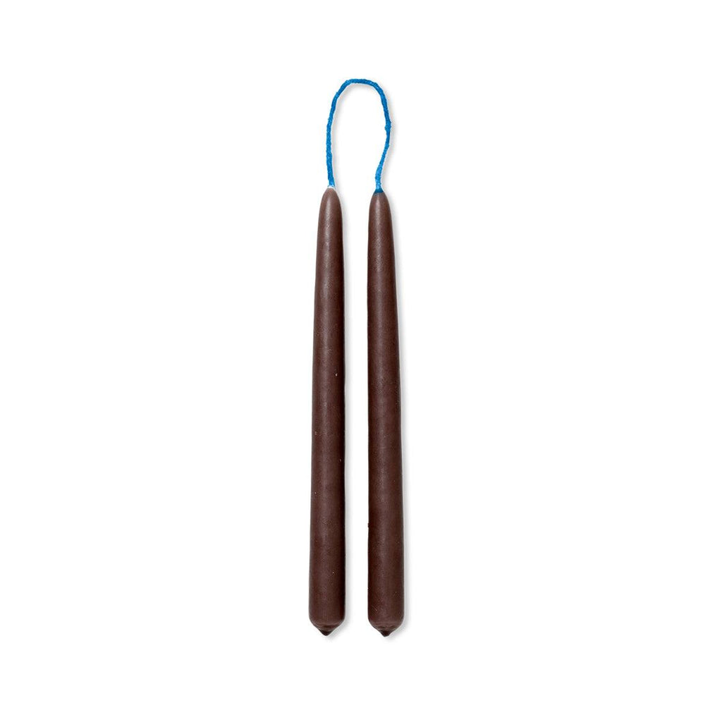 Sachet de 8 bougies Dipped Candles - Ferm Living-8 bougies Marron-The Woods Gallery