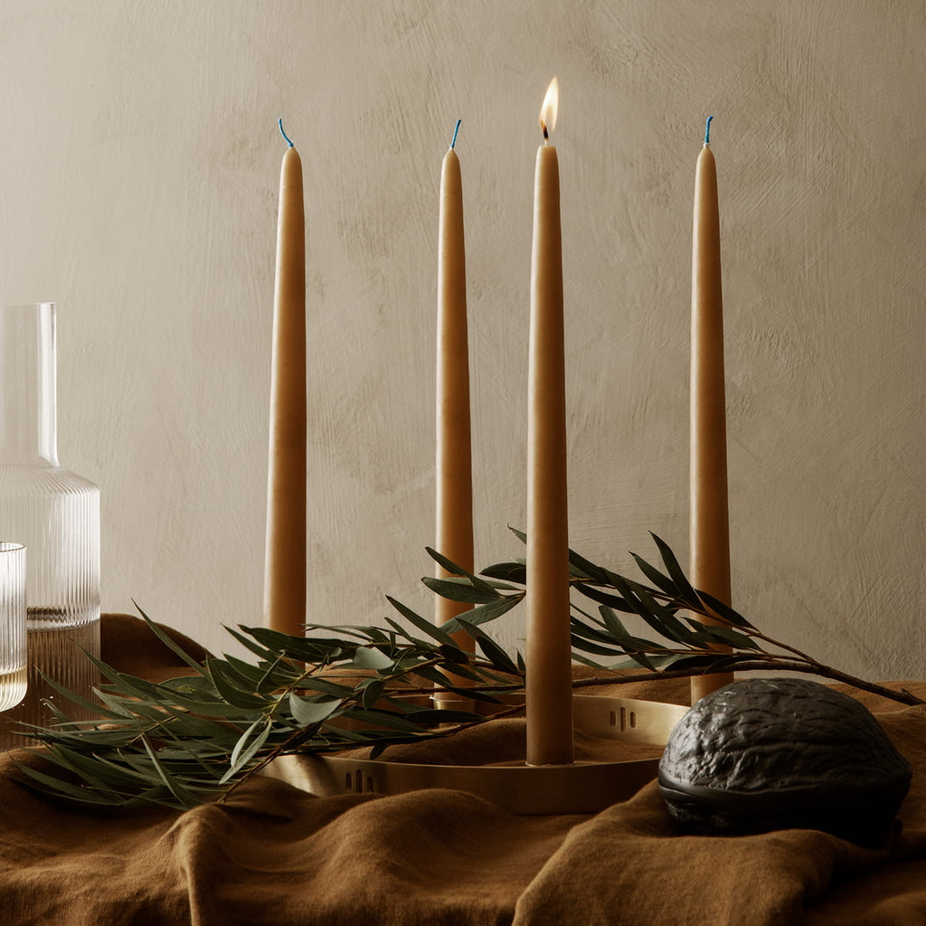 Sachet de 8 bougies Dipped Candles - Ferm Living-8 bougies Marron-The Woods Gallery