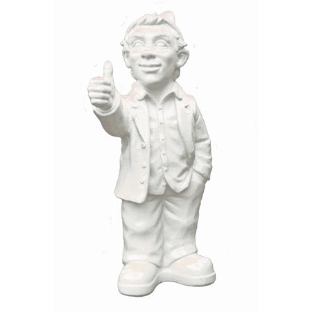 Sculpture Optimiste d'Ottmar Hörl-Jaune-Signé à la main par l'artiste-The Woods Gallery