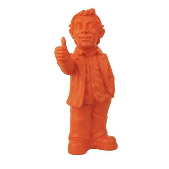 Sculpture Optimiste d'Ottmar Hörl-Orange-Signé à la main par l'artiste-The Woods Gallery