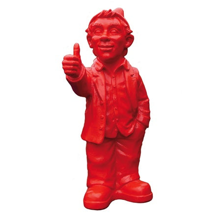 Sculpture Optimiste d'Ottmar Hörl-Rouge-Signé à la main par l'artiste-The Woods Gallery