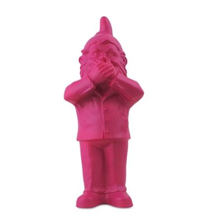 Sculpture Say Nothing de Ottmar Hörl - Nain de jardin - Say Nothing-rouge-Sans Signature-The Woods Gallery