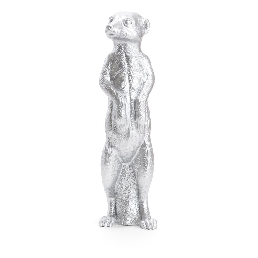 Sculpture Suricate de Ottmar Hörl - Suricate-argent-Sans Signature-The Woods Gallery