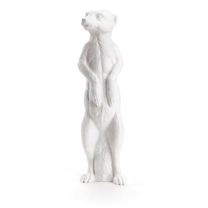 Sculpture Suricate de Ottmar Hörl - Suricate-blanc-Sans Signature-The Woods Gallery