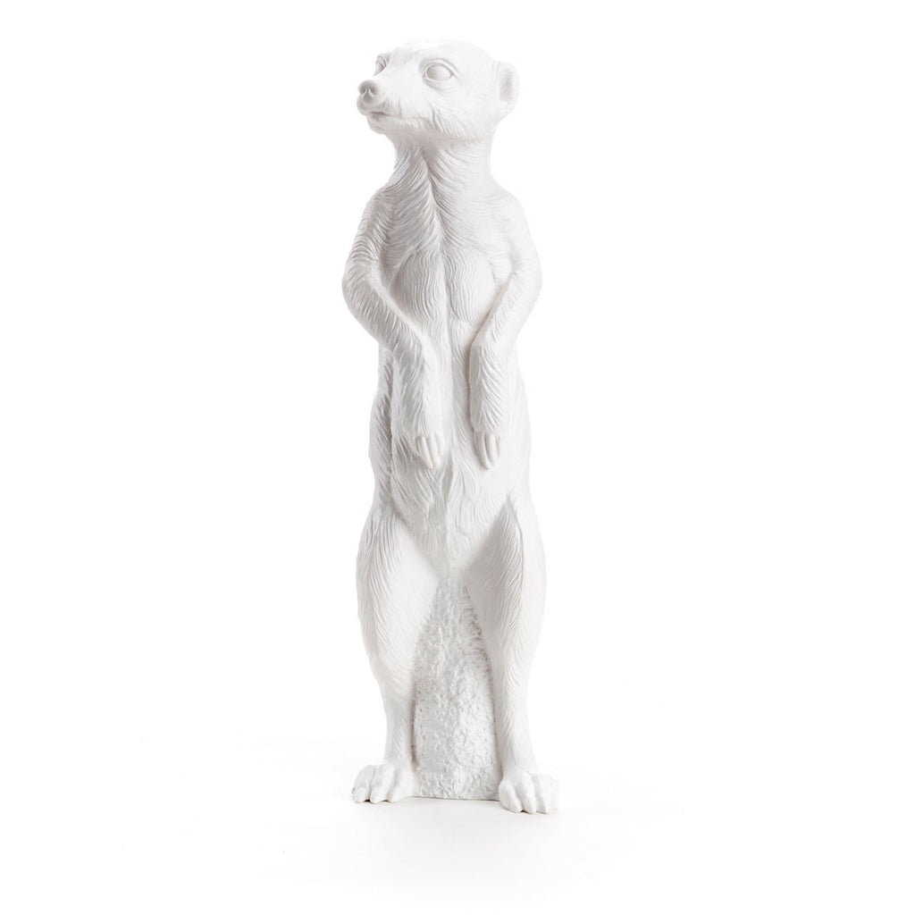 Sculpture Suricate de Ottmar Hörl - Suricate-blanc-Sans Signature-The Woods Gallery