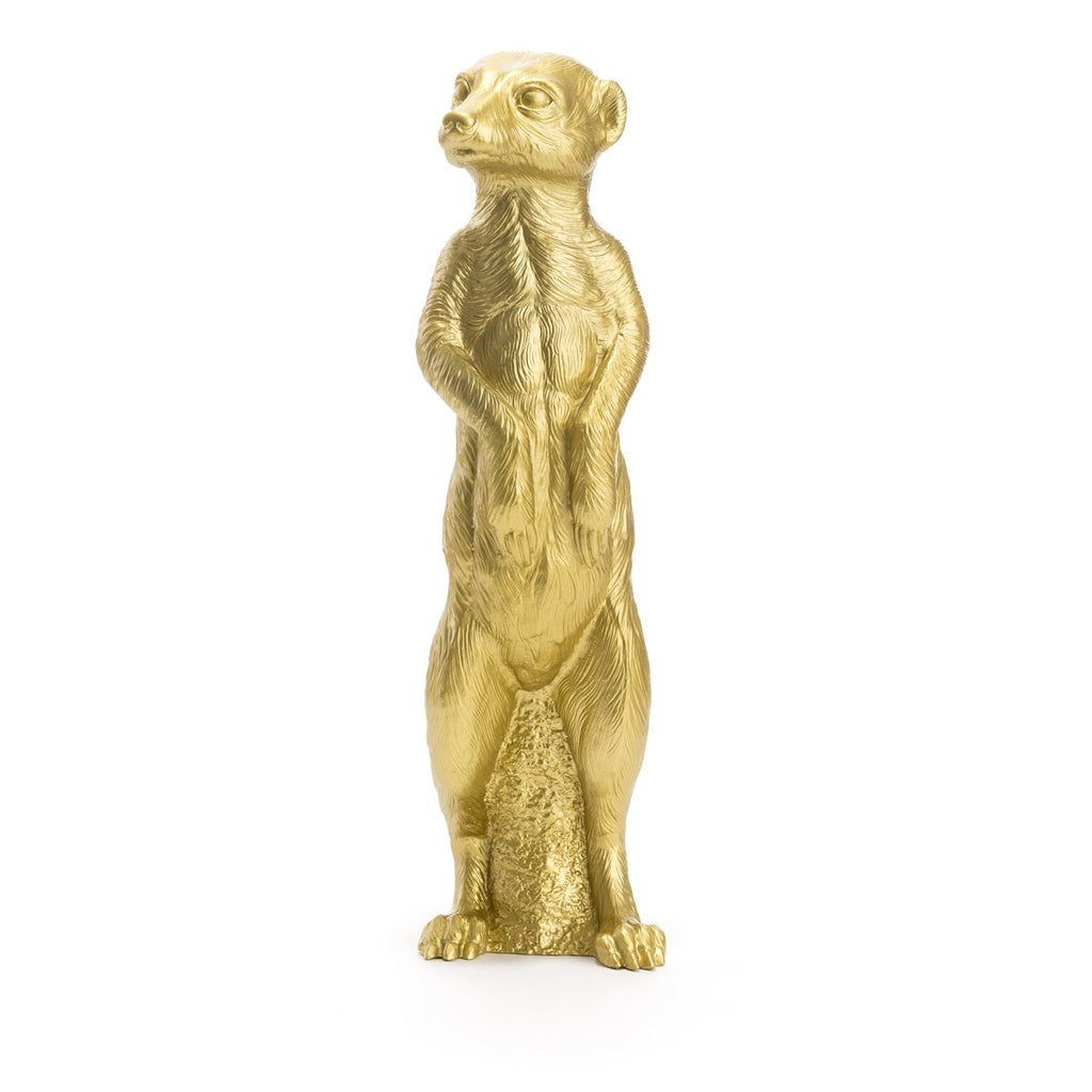 Sculpture Suricate de Ottmar Hörl - Suricate-doré-Sans Signature-The Woods Gallery