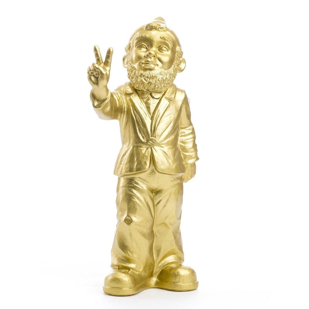 Sculpture Victory de Ottmar Hörl - Nain de jardin - Victoire-argent-Sans Signature-The Woods Gallery