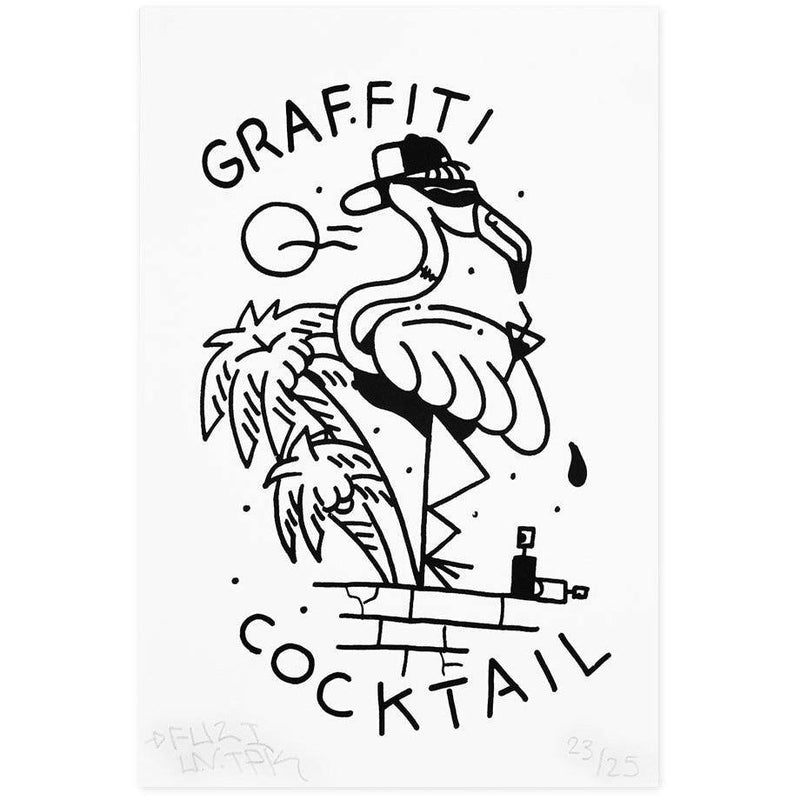 Sérigraphie Graffiti Cocktail de Fuzi-The Woods Gallery