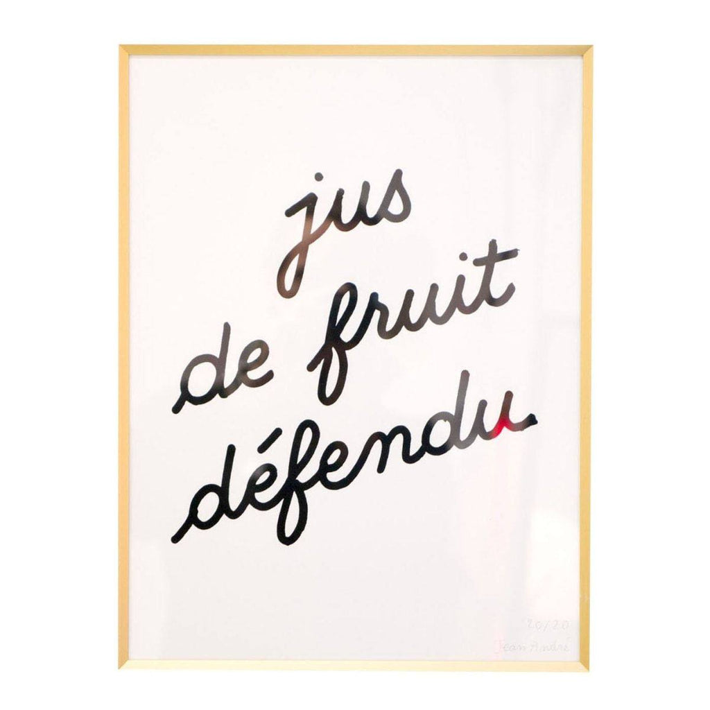 Sérigraphie Jus De Fruit Défendu de Jean André-The Woods Gallery