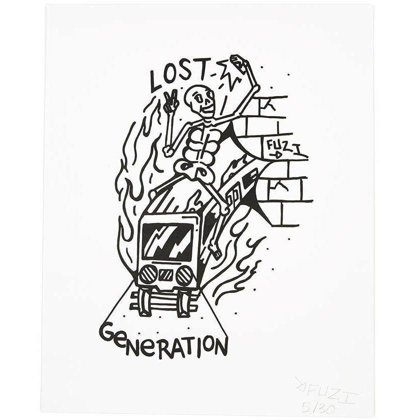 Sérigraphie Lost Generation de Fuzi-The Woods Gallery