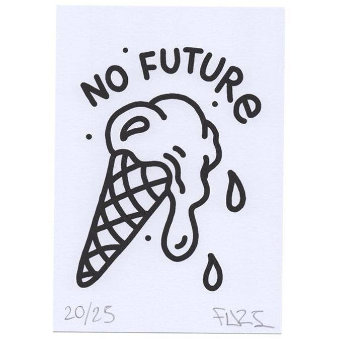 Sérigraphie No Future de Fuzi-The Woods Gallery
