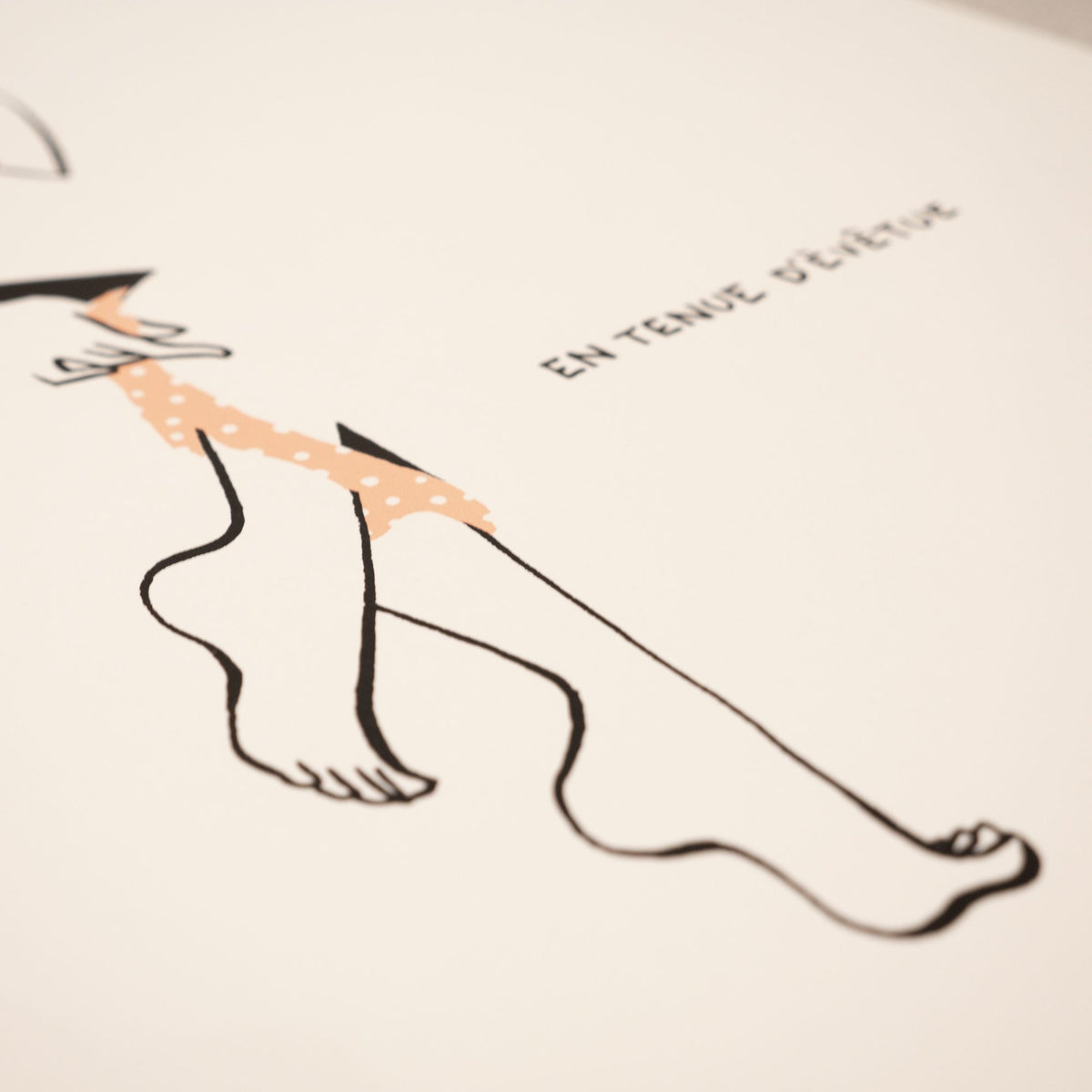 Sérigraphie "en tenue d’évêtue" rose - Petites luxures Simon Frankart-The Woods Gallery