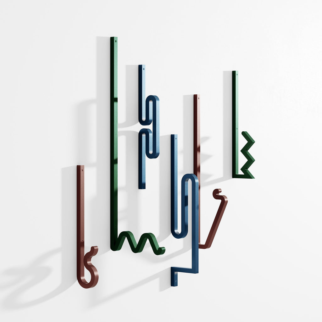 Set de 2 Patères "Zag" de Studio Bling - La Chance-Vert-The Woods Gallery