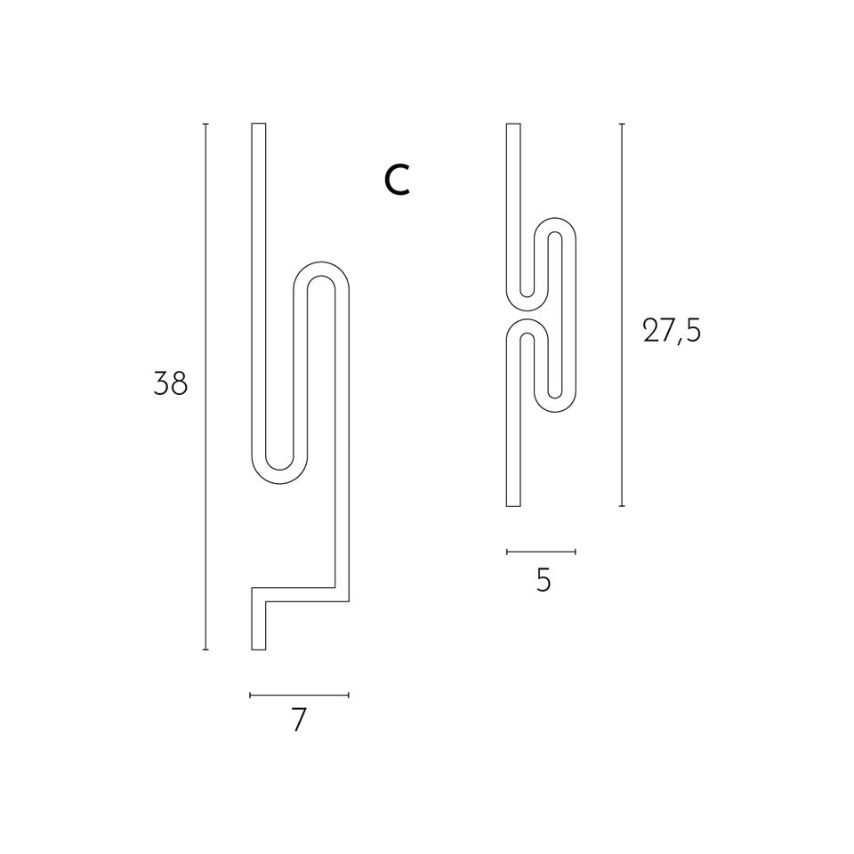 Set de 2 Patères "Zag" de Studio Bling - La Chance-Vert-The Woods Gallery