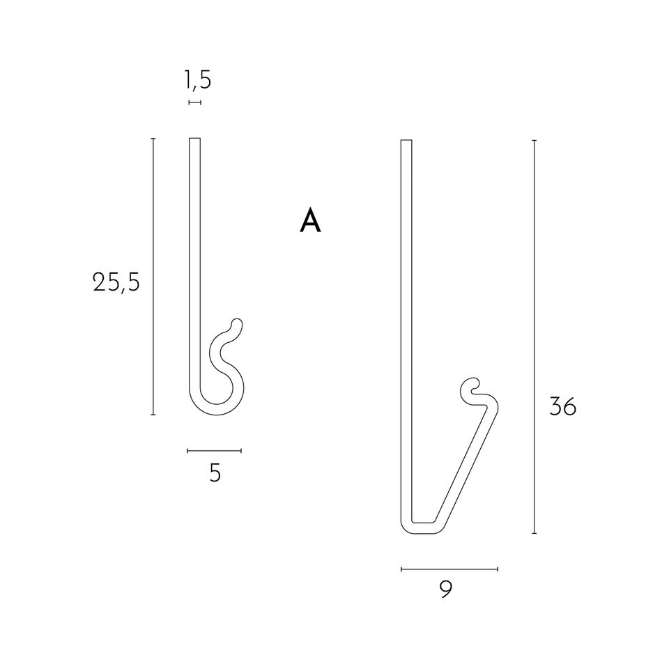 Set de 2 Patères "Zag" de Studio Bling - La Chance-Vert-The Woods Gallery