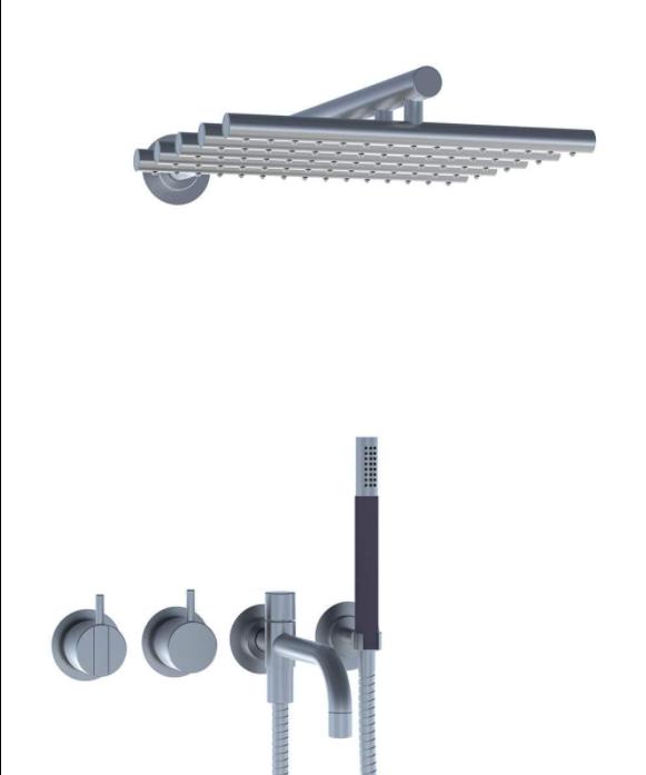 Set de douche encastrable au mur contemporain 2471-081 - VOLA-The Woods Gallery