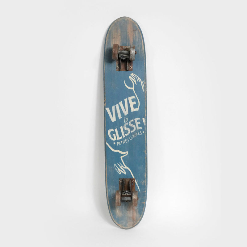 Skateboard vintage "Vive la glisse" - Petites luxures-The Woods Gallery