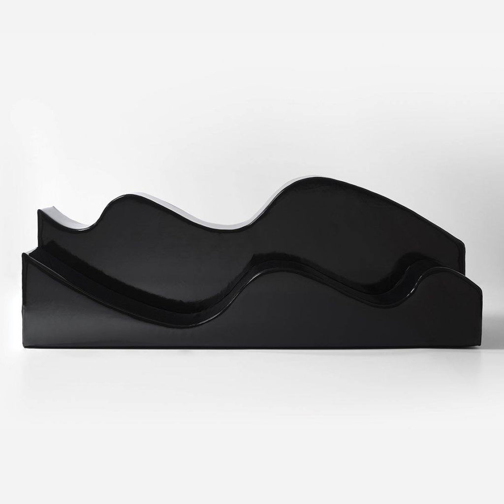 Sofa Superonda de Archizoom Associati / L 240 cm - Poltronova-Noir-The Woods Gallery