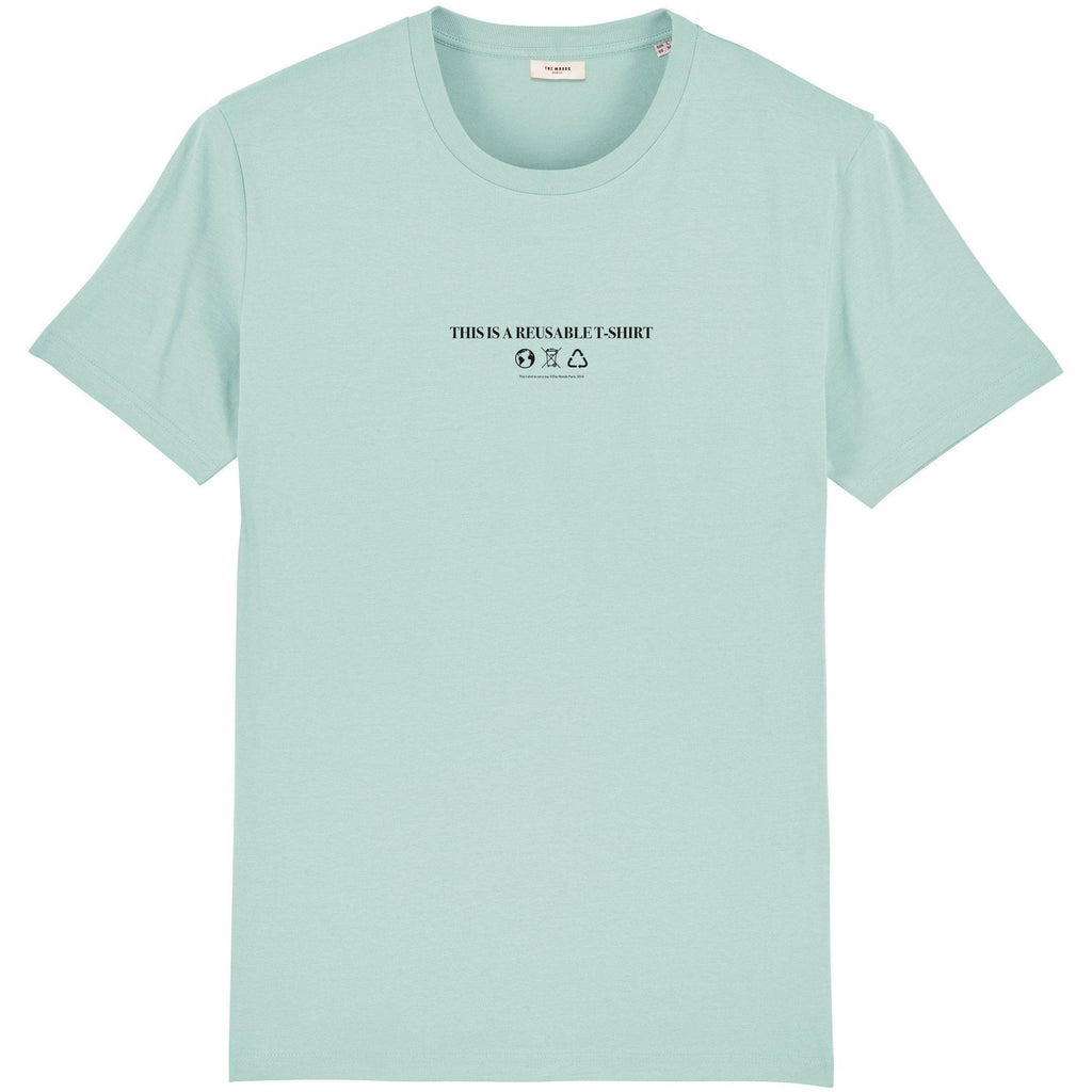 T-shirt This Is A Reusable T-Shirt de The Woods-XS-Vert d'eau-The Woods Gallery