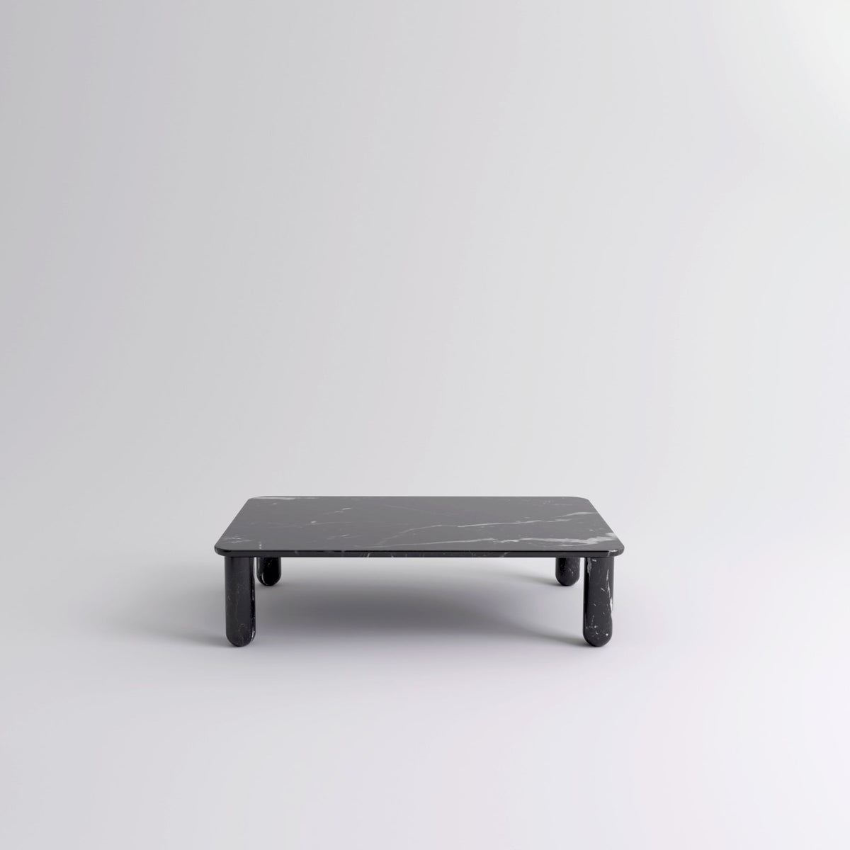 Table "Sunday" de Jean-Baptiste Souletie - La Chance-L 150 x l 50 cm-Noyer-Marbre Marquina noir brillant-The Woods Gallery