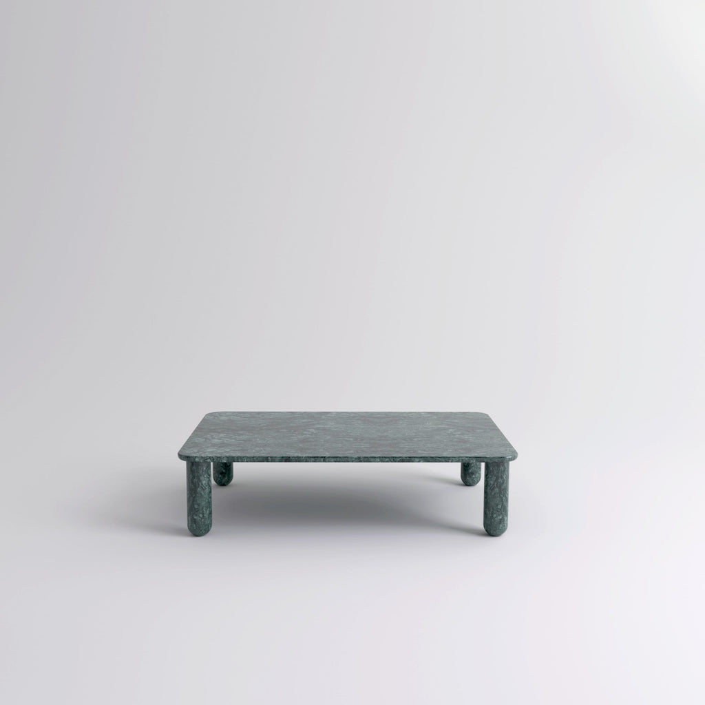 Table "Sunday" de Jean-Baptiste Souletie - La Chance-L 150 x l 50 cm-Noyer-Marbre Marquina noir brillant-The Woods Gallery