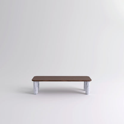 Table "Sunday" de Jean-Baptiste Souletie - La Chance-L 150 x l 50 cm-Noyer-Marbre Pele de Tigre mat-The Woods Gallery